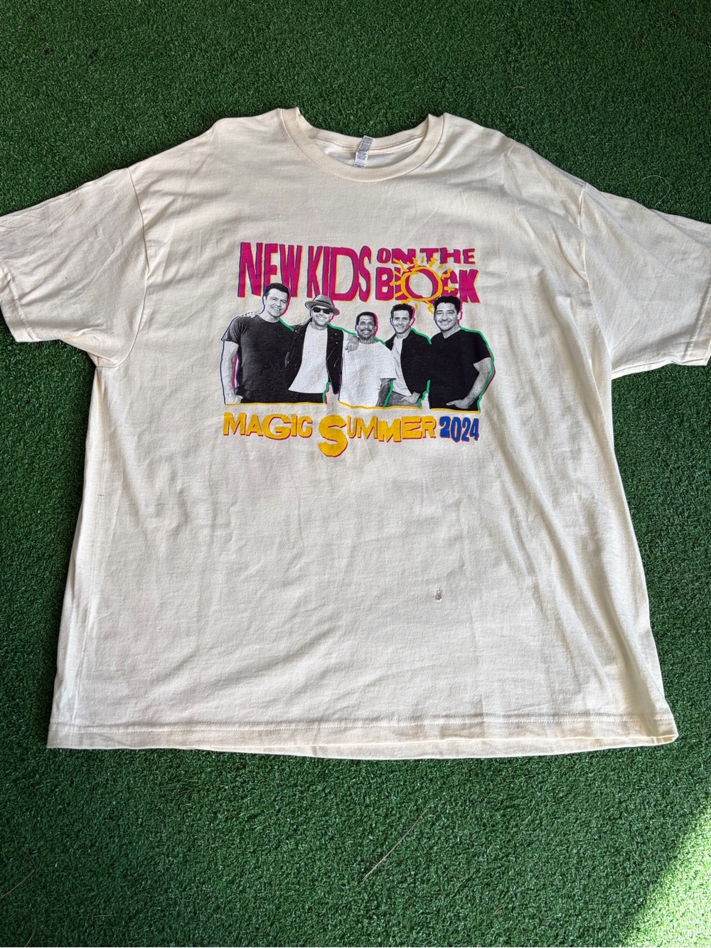American Apparel Cream New Kids On The Block "Magic Summer 2024" Tee